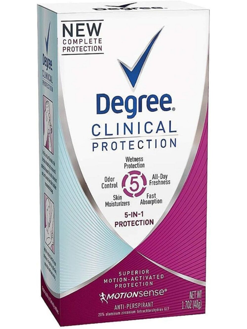 5-in-1 Clinical Protection Antiperspirant Deodorant - 1.70 oz (4 Pack)
